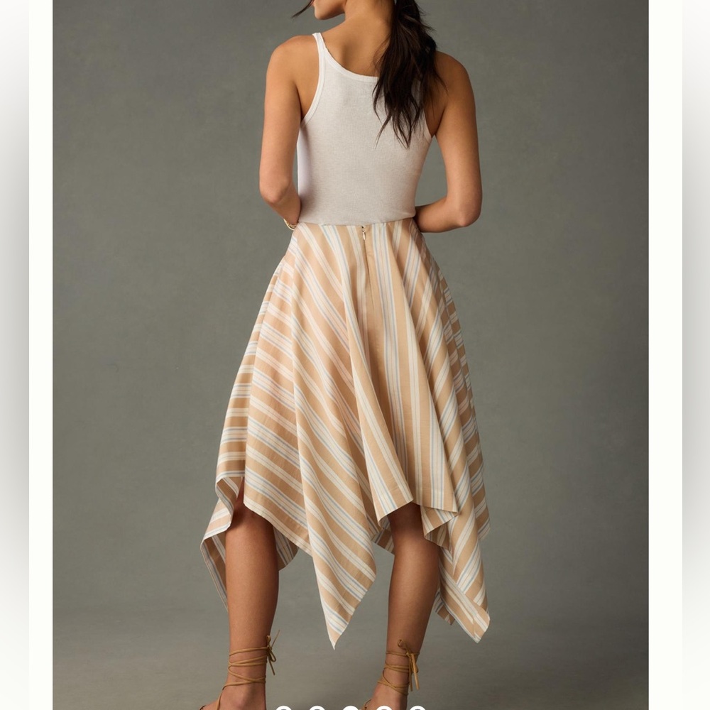 anthropologie Maeve Asymmetrical Wrap Skirt new with tag size 6 - Picture 2 of 4